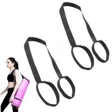 2Pcs Yoga Mat Straps For Carrying - Yoga Mat Elastic Straps, Adjustable Yoga ...
