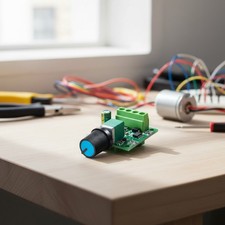 Low Voltage Adjustable PWM Motor Speed Controller with Resettable Fuse - 1 Pack