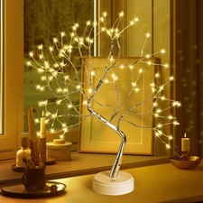 20" Tabletop Bonsai Tree Light, 108 LED Fairy Light Spirit Tree, Battery/USB
