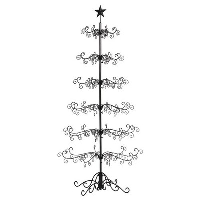3/6FT Wrought Iron Golden/Black Christmas Tree with Star (No Accessories)Holiday