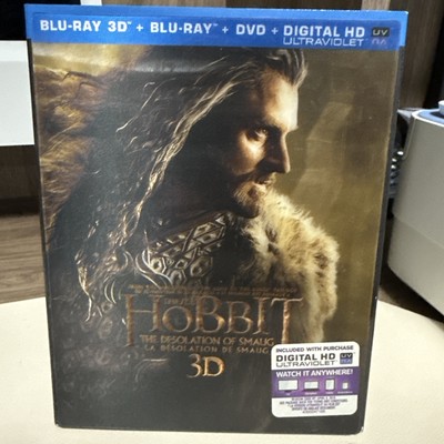 The Hobbit: The Desolation of Smaug 3D (Blu-ray 3D, 2014) With Slipcover