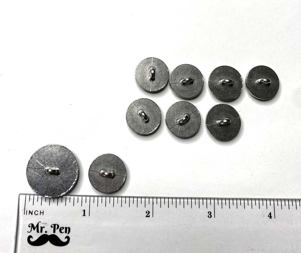 (9) VALENTINO V Logo Black Gold Buttons Replacement Suit Jacket Coat Cuffs VTG - Image 4 of 4