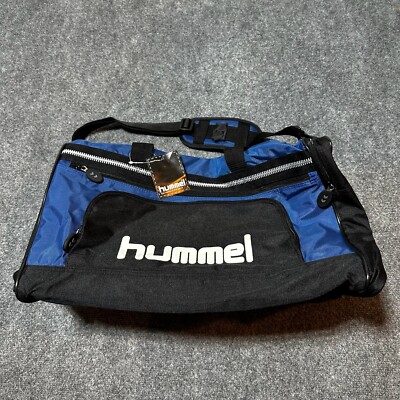 NEW Hummel Travel Bag Blue Black Duffle Sports Bag Carry-On Shoulder Strap