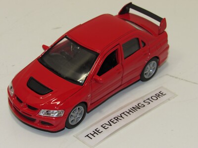 WELLY MITSUBISHI LANCER EVOLUTION VIII RED 4.75 INCHES LONG FREE SHIP