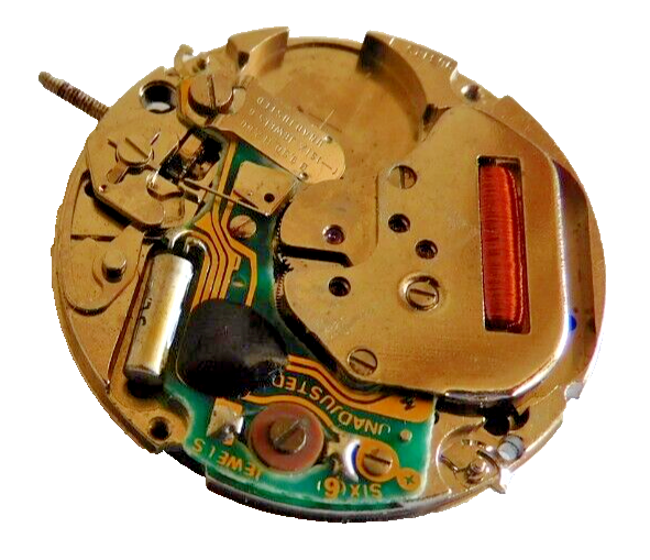 ESA 983-125 MOVEMENT QUARTZ DATE & DAY for PART or REPAIR. 6
