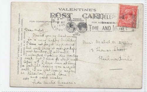 (Gd1827) Mabel Lucie Attwell, Valentines 1987, Hiking In The Moonlight, 1932 - Picture 4 of 4