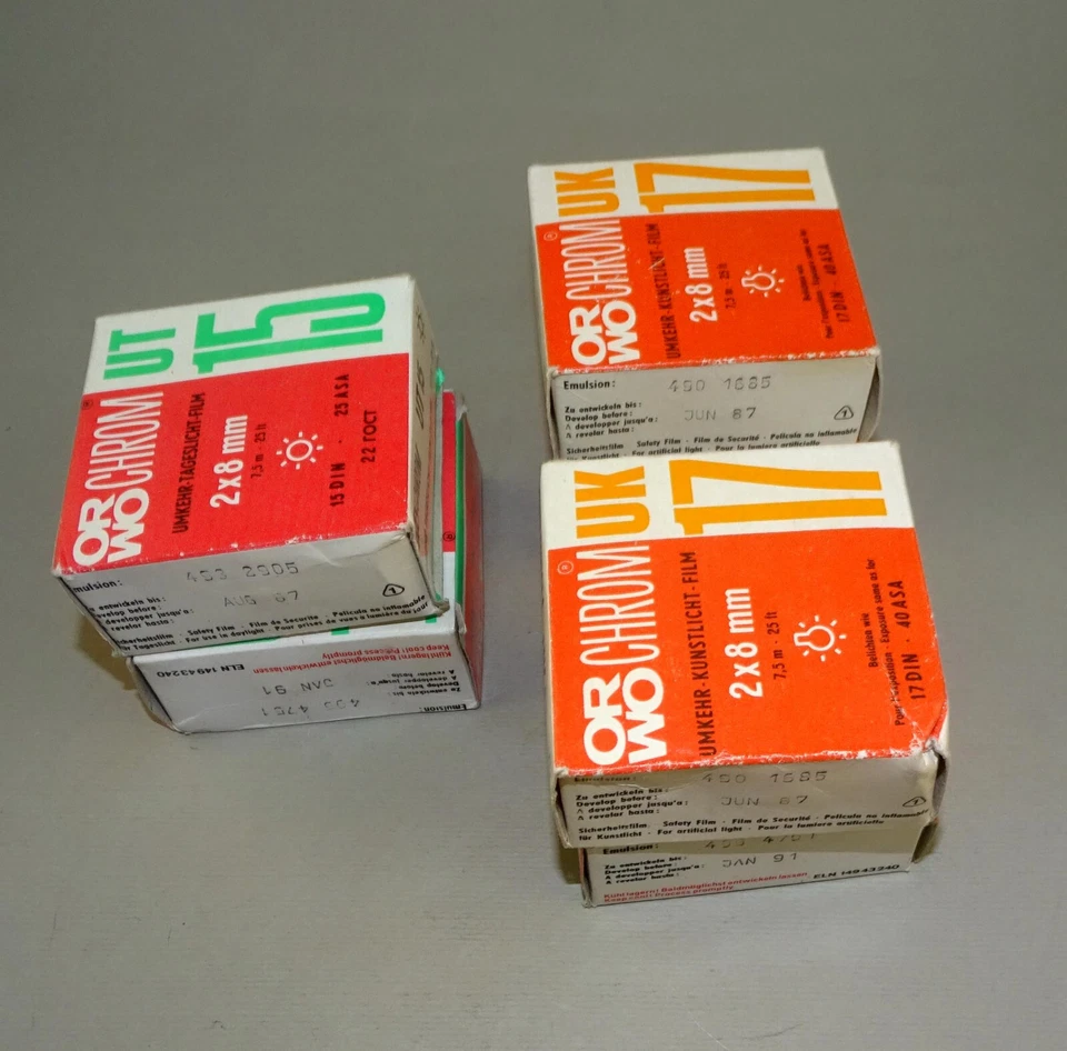 Película 6 ORWO 2x8 mm RDA - UT 15 y Reino Unido 17, desactualizada Foto 4 de 4