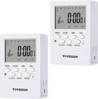 Vivosun 2pcs 7Day Timer Digital Programmable Electric Timer Indoor w/ 2 Outlest
