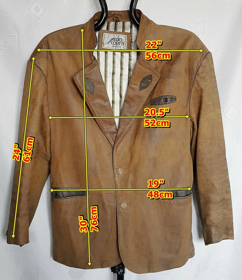 CHAQUETA DE HOMBRE DE CUERO ALDO COLITTI OKTOBERFEST DIRNDL TIROL DE COLECCIÓN: 42/52 Foto 2 de 4