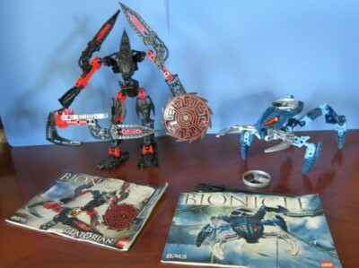 Bionicle Glatorian Skrall 8978 & Visorak Boggarak 8743 with Instructions