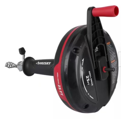 1/4 In. X 25 Ft. Drill Drain Snake Power Drum Auger