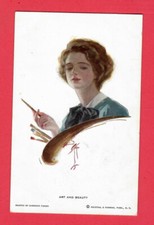 DONNA "ARTE E BELLEZZA" DI HARRISON FISHER VINTAGE PC. UK 8524