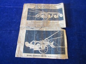 Vtg 1936 David Bradley Tractor Plow Sears Roebuck Set Up & Operating Manual B211