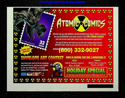 Atomic Comics Pitt Full Bleed 1996 Trade Print Magazine Ad Poster ADVERT