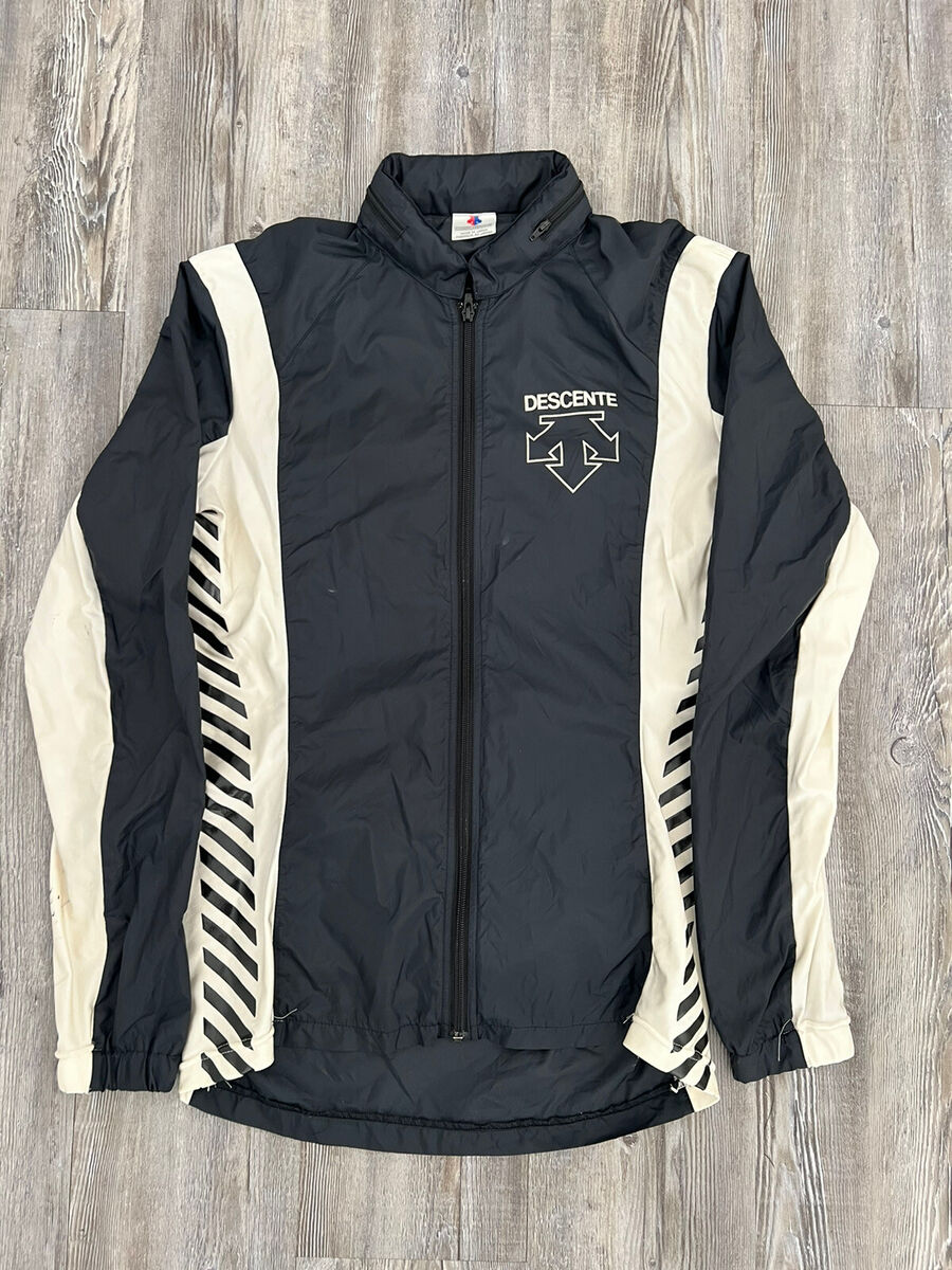 DESCENTE MADE IN JAPAN MENS LIGHT WT JACKET NYLON BLACK AND DESCENTE MADE IN JAPAN MENS LIGHT WT JACKET NYLON BLACK AND