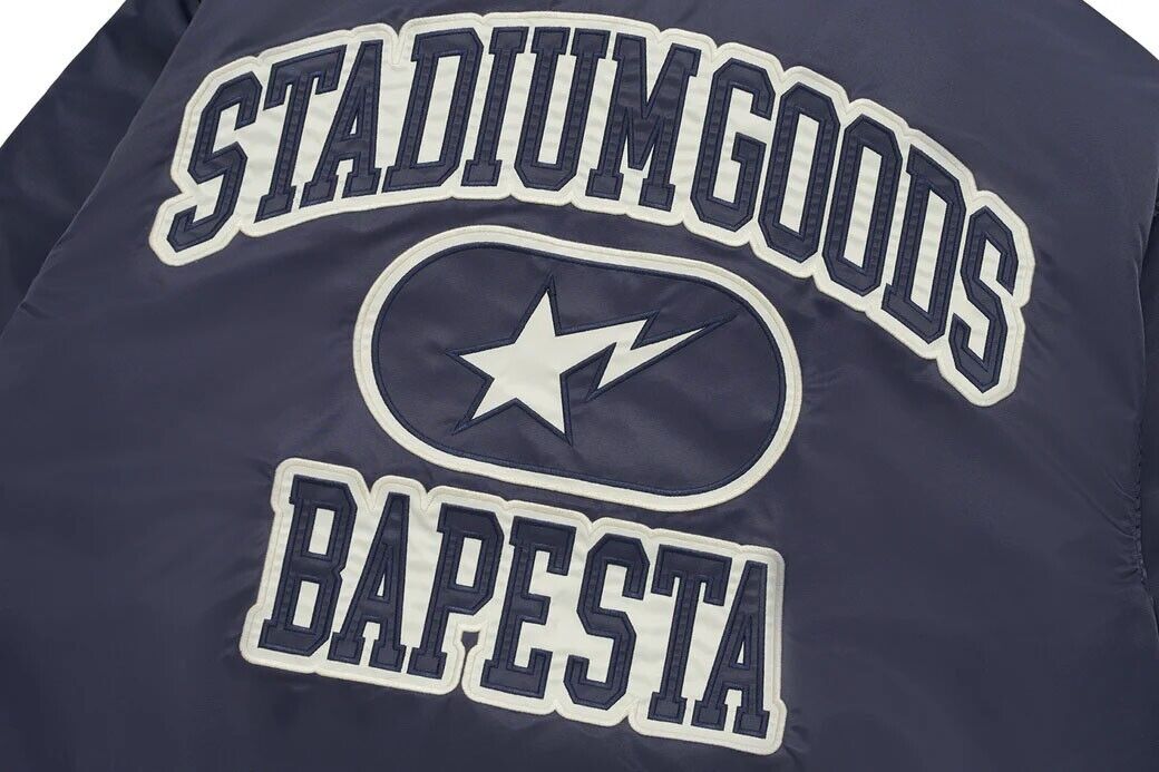 A BATHING APE Men's BAPE X STADIUM GOODS VARSITY JACKET A BATHING APE Men's BAPE X STADIUM GOODS VARSITY JACKET