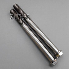 2pcs M8 x 95 mm Ti Titanium Screw Bolt Hexagon Hex Head Flange / Aerospace Grade