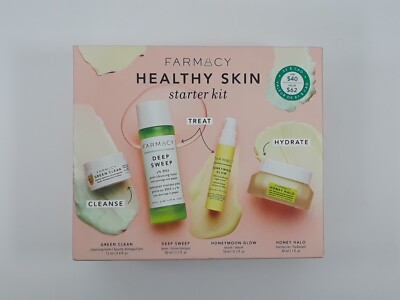 FARMACY Healthy Skin Starter Kit (Green Clean Deep Sweep Honey Halo Honeymoon..)