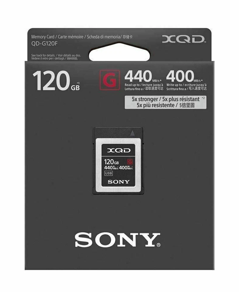 Genuine Sony G Series 120GB XQD Memory Card 440MB/s (UK Stock) BNIP - Image 2 of 2