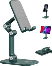 Cell Phone Holder, Stand, Adjustable Height and Angle for Phone, hands free