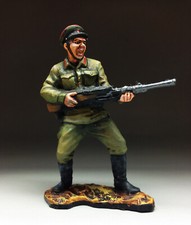 Tin toy soldiers WWII Private Border Troops USSR 54 mm figurine metal sculpture