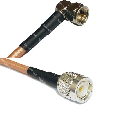 RG400 F MALE ANGLE to TNC MALE RF Cable FAST-SHIP LOT