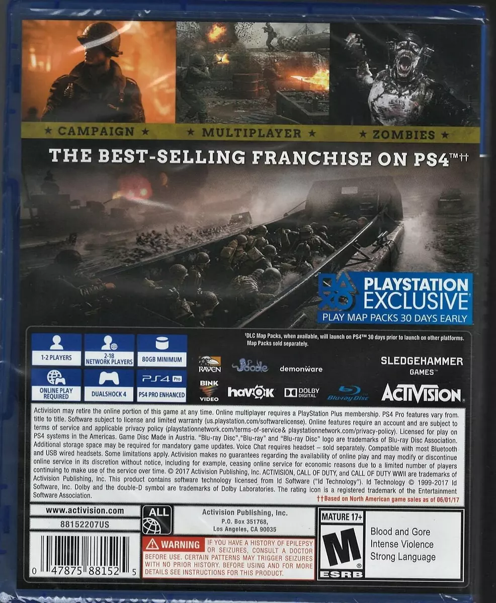 Call of Duty WWII [ COD World War 2 ] (PS4) NEW FACTORY SEALED