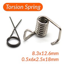 Clamp Spring Small Torsion Spring 8.3x12.6mm / 0.5mmx6mmx2.5mmx18mm