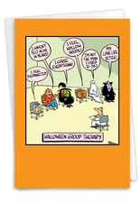 1 Funny Halloween Card with Envelope - Group Therapy C6229HWG-US