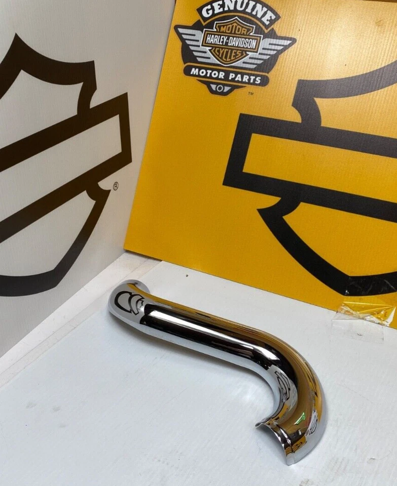 Tubo de escape trasero S protector térmico cromado OEM 09-16 Harley Touring Foto 3 de 4