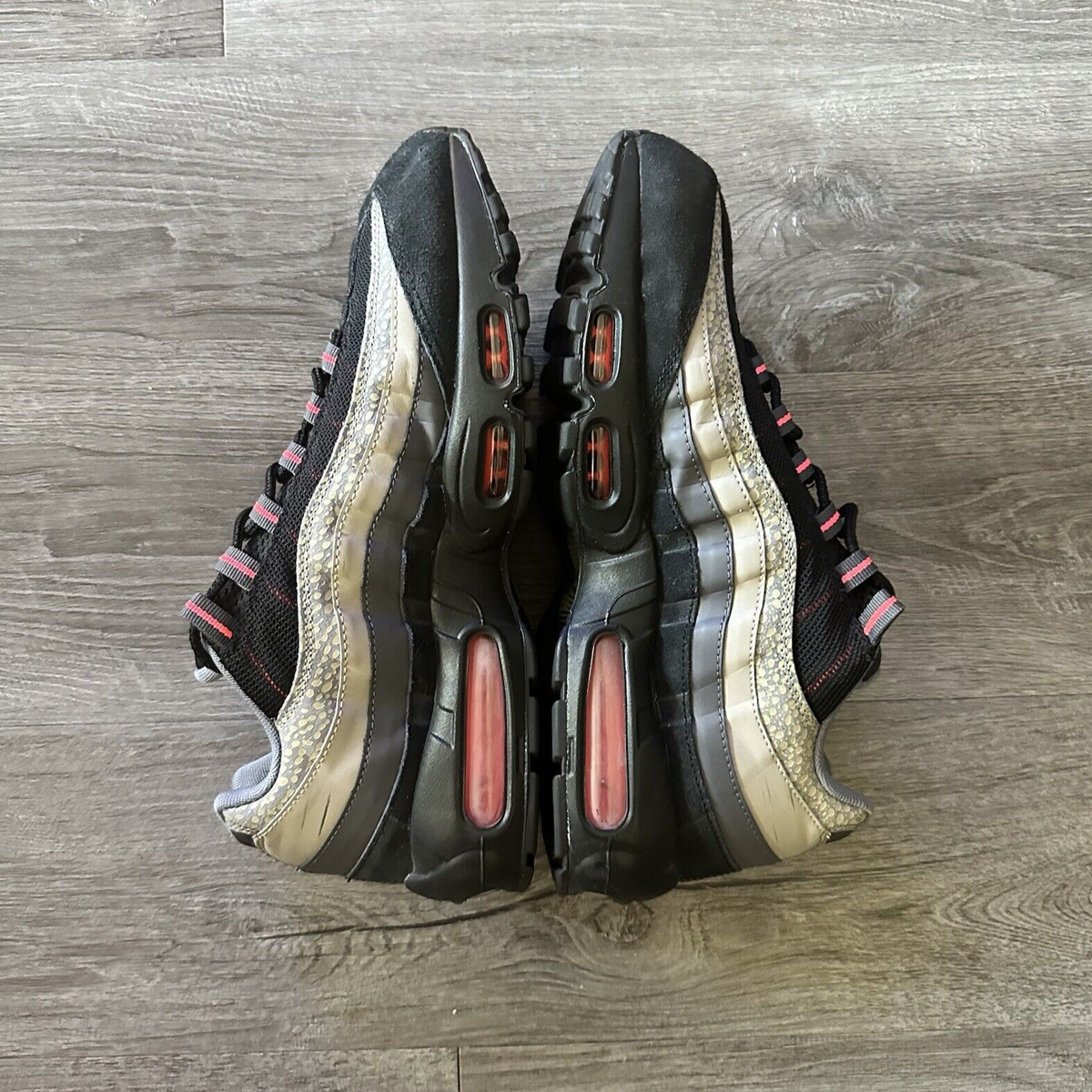 Nike Air Max 95 PRM Safari Ash Black Grey Red Mens Shoes