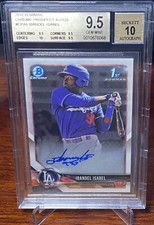 2018 Bowman Chrome Ibandel Isabel 1st RC AUTO BGS 9.5 GEM MINT+! Rookie!