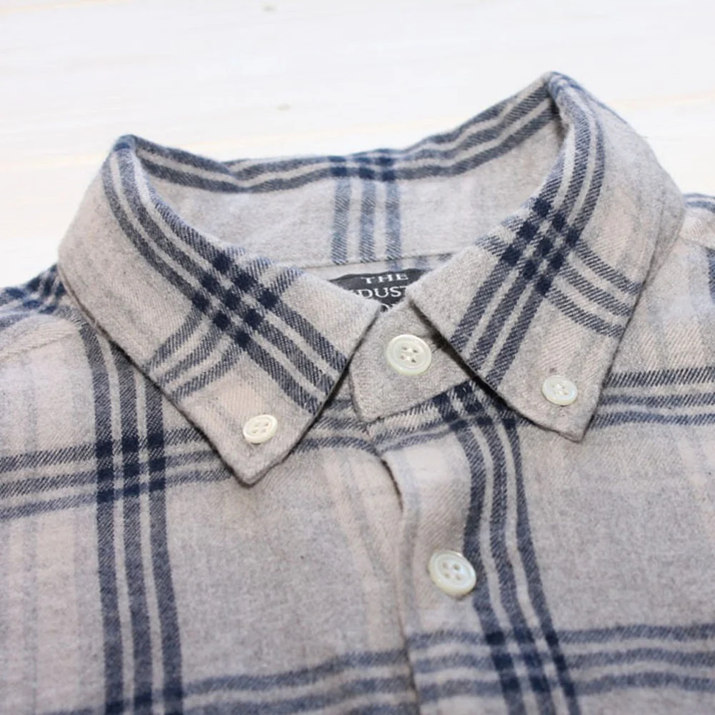 HQ MADE in JAPAN 100% Cotton ORGANIC OMBRE CHECK SHIRT II MENS