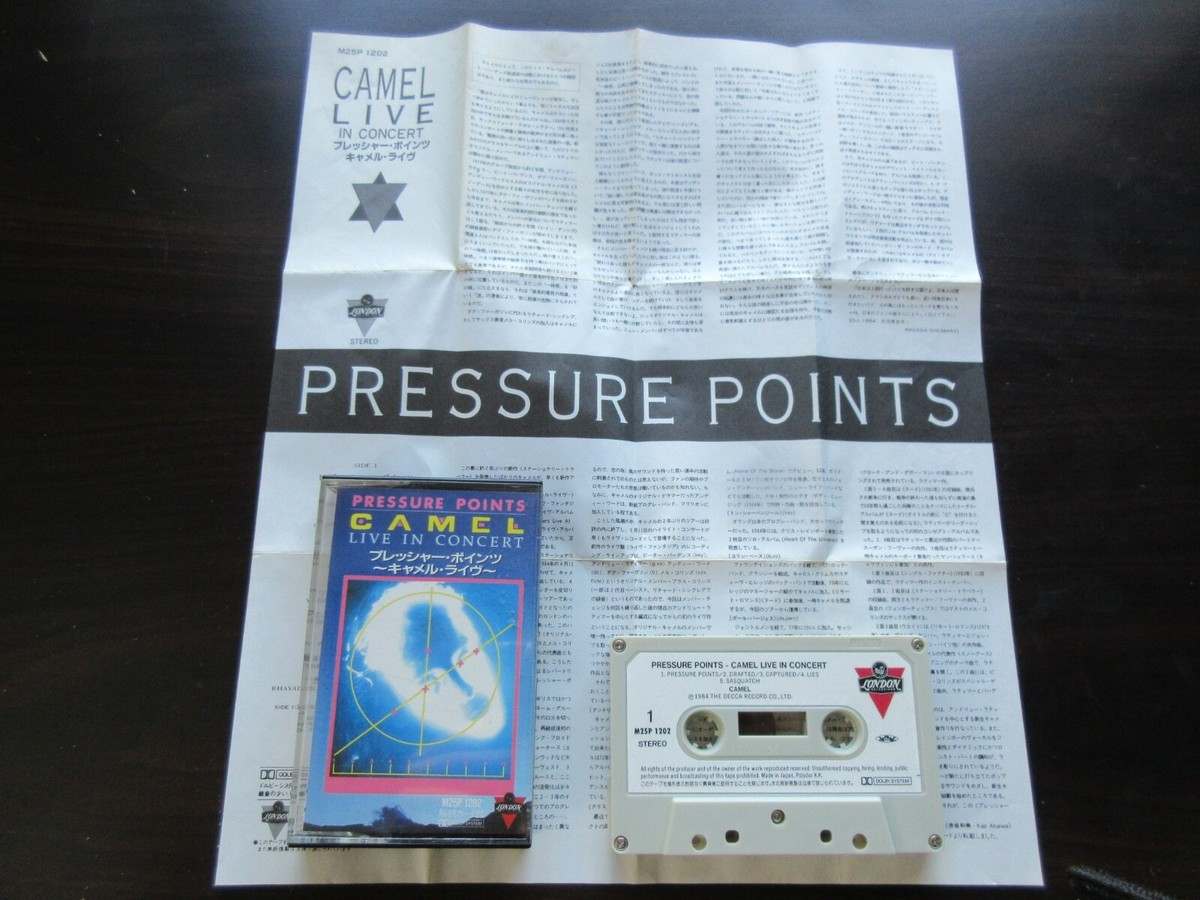 Camel Pressure Points Live in Concert Japan Cassette Tape M25P 