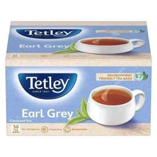 Tetley Earl Grey, Flavoured Tea 100g (2gx50) Free Shipping World Wide