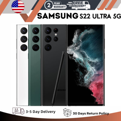 New Samsung Galaxy S22 Ultra 5G 128/256/GB/512GB GSM+CDMA Factory Unlocked US