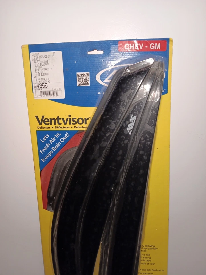 Deflector de ventana lateral para ventilador Chev-GM Chev-GM automático (AVS) - negro 4 piezas (94355) Foto 3 de 4