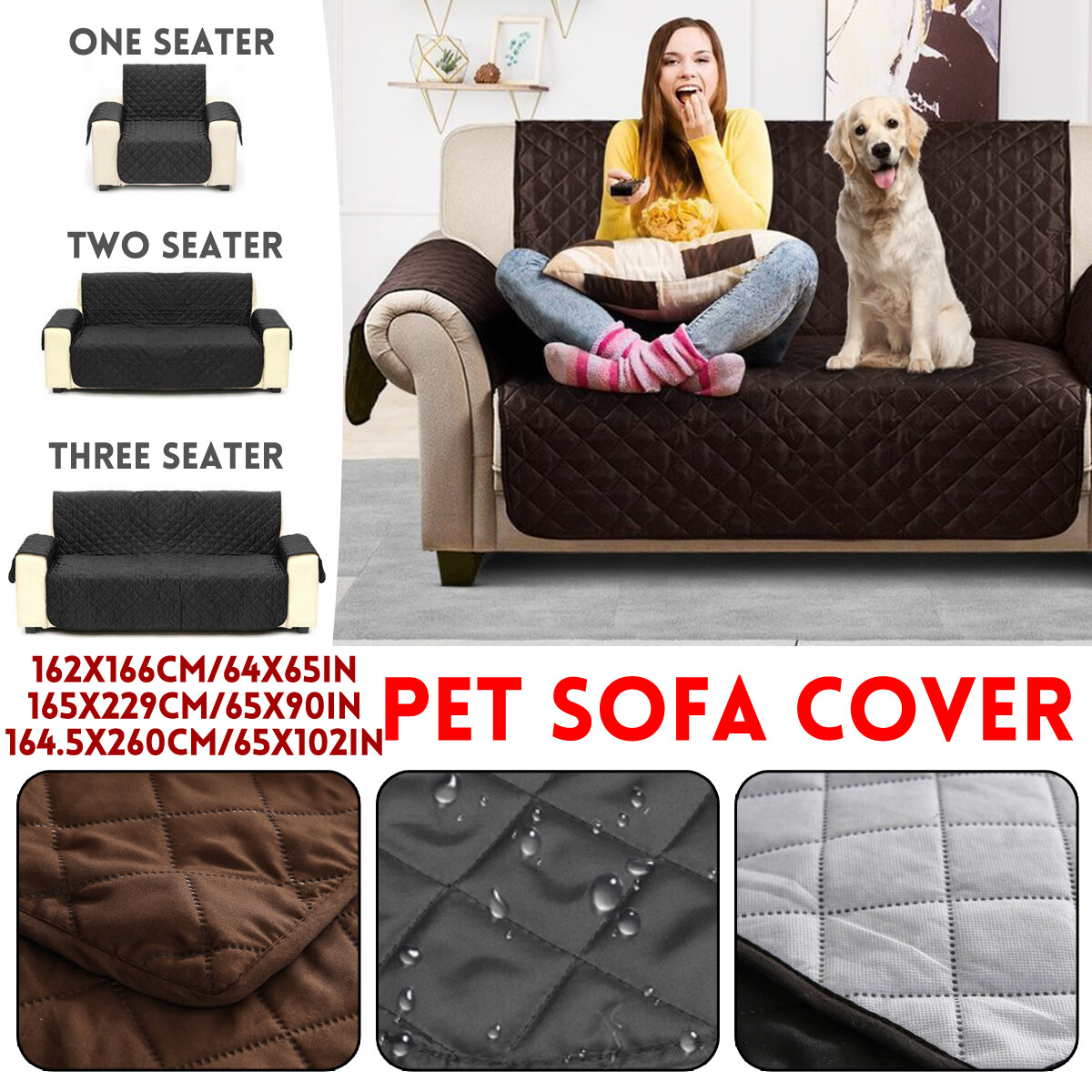 1-3 plazas funda de sofá funda universal sofá cubierta protectora para mascota perro