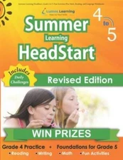 Summer Learning HeadStart, Grade 4 to 5: Fun Activities Plus Math, R - VERY GOOD