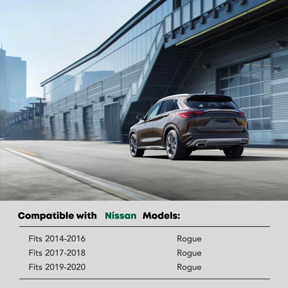 Tabla de correr de aluminio texturizado negro de 5,5" para Nissan Rogue 2014 2015 2016-2020 Foto 2 de 4