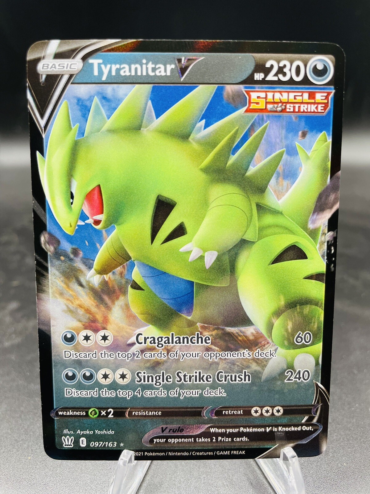Pokemon Tyranitar V 097/163 Battle Styles Ultra Rare Holo NM
