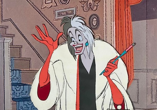 1961 RARE DISNEY 101 DALMATIANS CRUELLA DE VIL ORIGINAL PRODUCTION ANIMATION CEL
