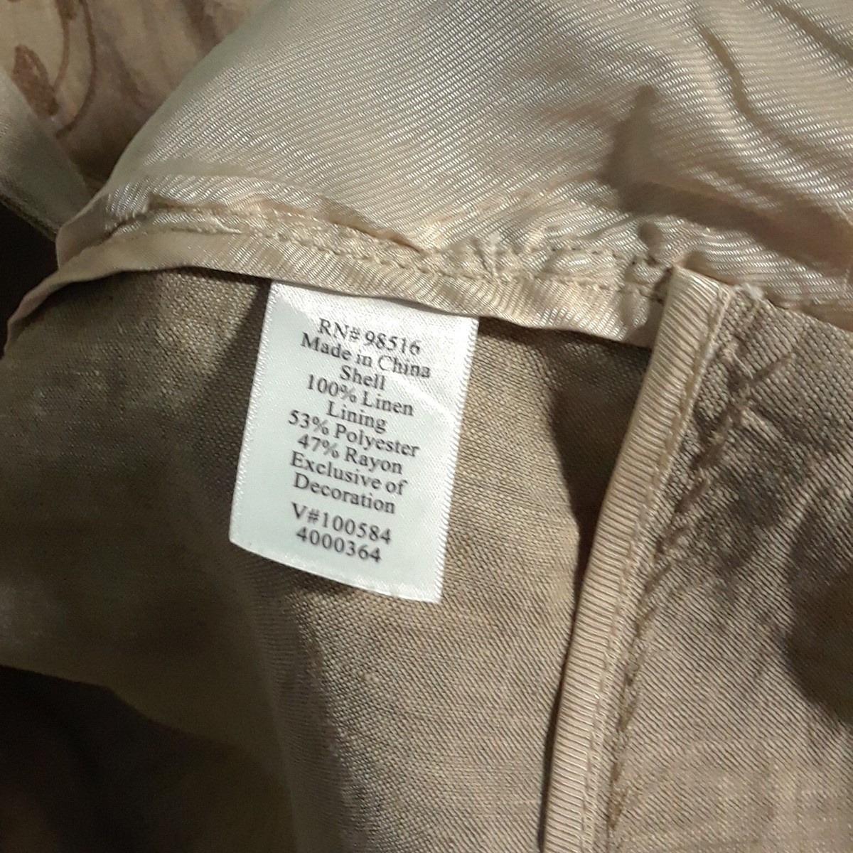 Coldwater Creek Blazer Jacket size 14 Petite 14P, Linen