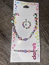 Claire  s club gold pastel jewelry set Easter birthday pink purple