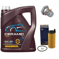 MotoröL Set 5W-30 5 Liter + ÖLfilter + ÖLablassschraube FüR Bmw 1Er 120D F20 F21