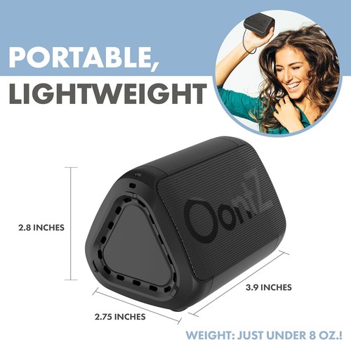 Bluetooth Portable Speaker, 5 Watts, 10Hrs Playtime, IPX5 Waterproof- Black - Picture 7 of 11