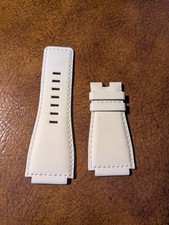 AUTHENTIC BELL  ROSS OEM WHITE WATCH STRAP BAND BR01 BR03 24MM NEW 