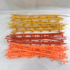 TOMY Aurora AFX Slot Car Yellow ORANGE Dark Orange TRACK GUARD RAILS 40 Pieces