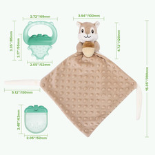 Water-Fillable Silicone Baby Teether Lovey Blanket Freezer Teething Toy Sore