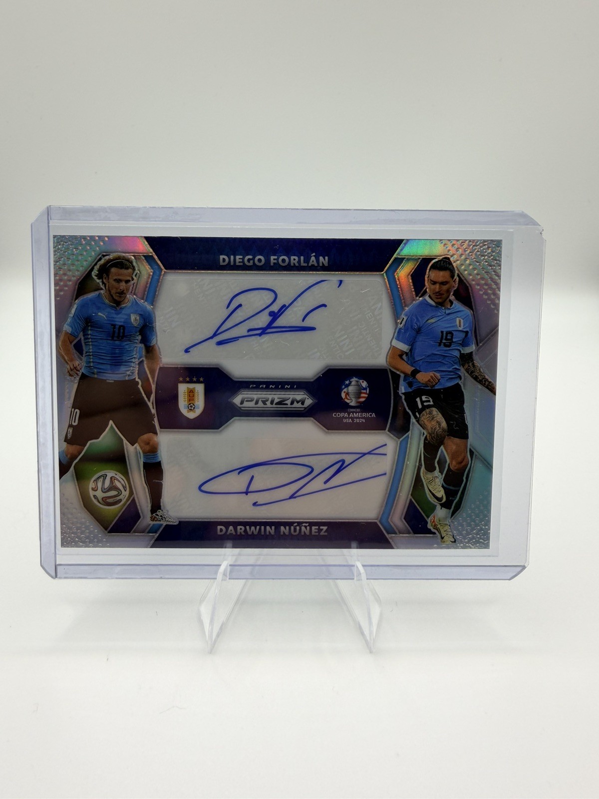 2024 Panini Prizm - Dual Signatures Darwin Nunez, Diego Forlan Auto /25
